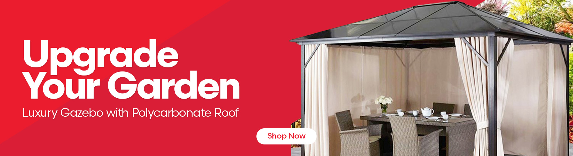 Upgrade your garden - luxury gazebo with polycarbonate roof